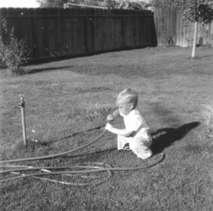 Trying to figure out how to take the garden hose apart. Some things never change.