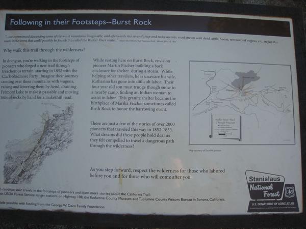 Burst Rock history sign