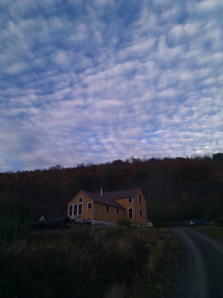 The house in our first autumn after moving in.