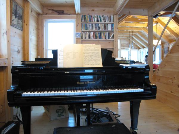 The piano room seen from the west end.