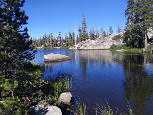 Long Lake.  This is a small lake off the main trail that I found by accident on my only backpack trip in 2024.  It was deserted, so I camped here instead of trying to find my way back to my original destination.