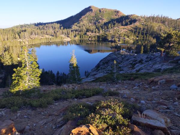 A view overlooking Island Lake.  This is a large, popular lake.  I didn't camp here.