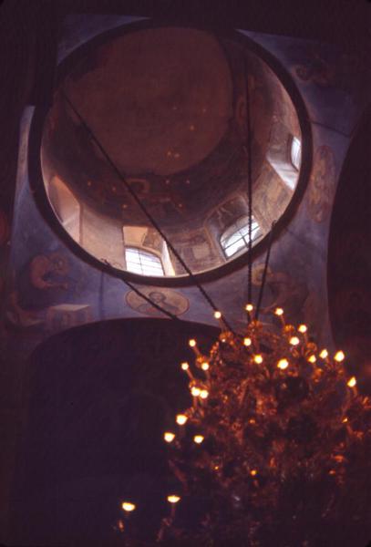 Cathedral interior, Veliky Novgorod.  I'm not sure which cathedral this is.