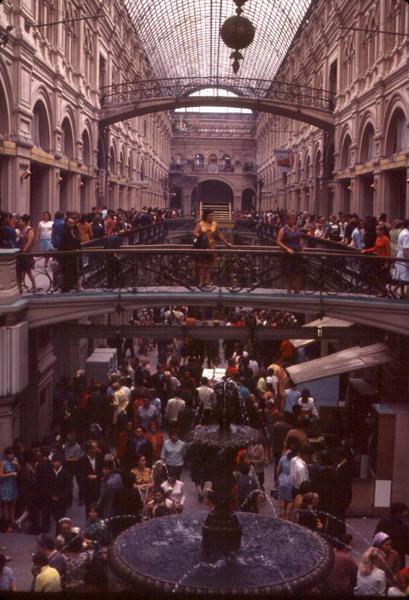 GUM was the Russian version of a shopping mall, but with much more interesting architecture than most American malls.