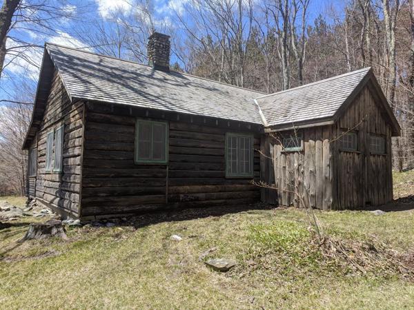 View of Robert Frost cabin from the east