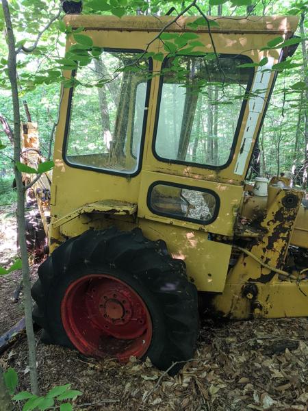 Abandoned backhoe