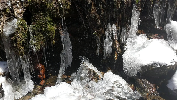 Small waterfall from melting snow. Video <a href="/videos/waterfall.mp4">here</a>.