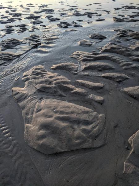 Sand, morning, Wells, Maine