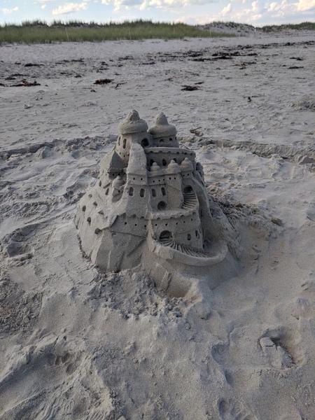 Sand castle, Wells, Maine