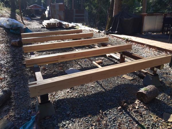 Another view of the floor beams.