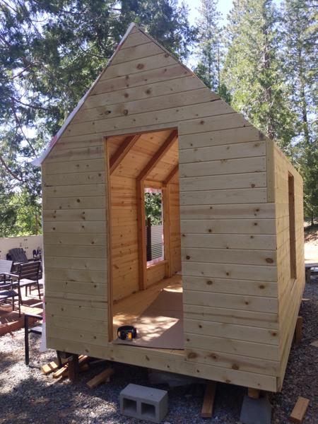 Sheathing exterior nearly done.