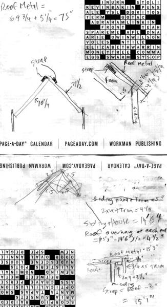 Notes about metal roofing and strapping for roof foam.