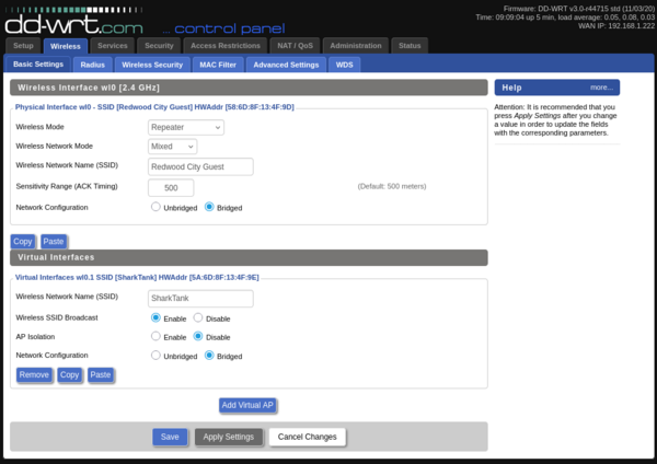 Wireless Basic Settings
